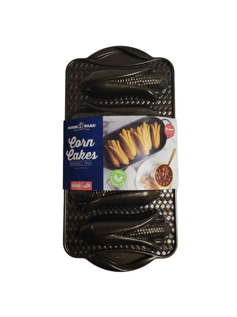 Nordic Ware Corn Cakes Baking Pan - Heavy Aluminum - Corn Sticks Cornbread